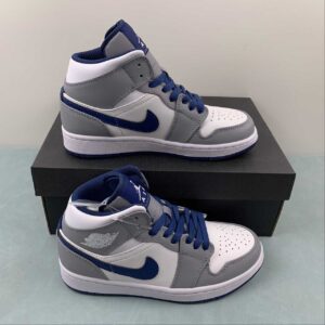 Jordan 1 Mid "Grey and White"