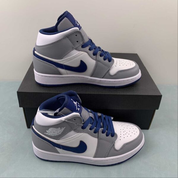 Jordan 1 Mid "Grey and White"