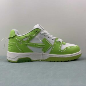 Off-White™ Out of Office Leather Sneakers “White / Green”: imagen 3