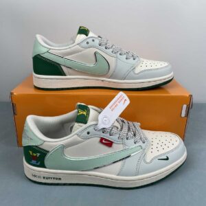 Air Jordan 1 Low OG x Travis Scott x Louis Vuitton “White/Cyan Monogram”