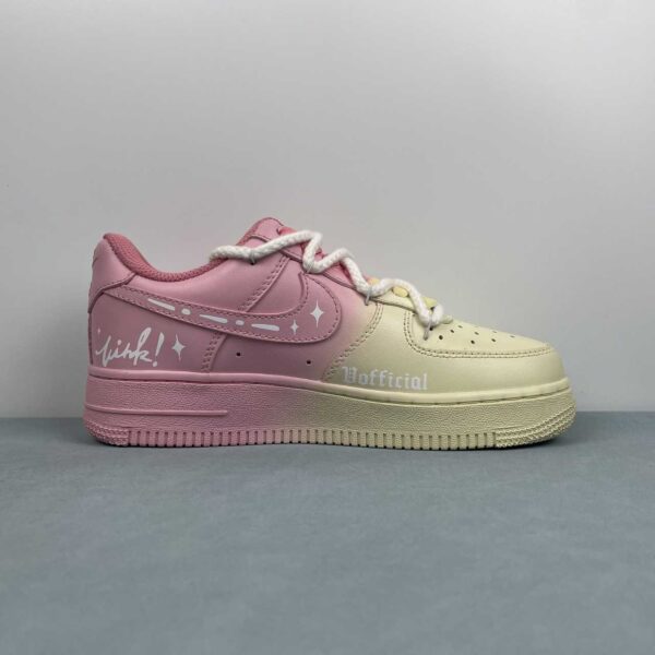 Nike Air Force 1 Low Custom “Pink & Yellow Burst” - Imagen 3
