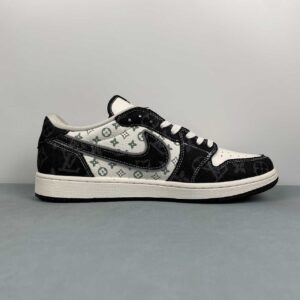 Louis Vuitton x Travis Scott x Air Jordan 1 Low OG SP “Black/White/Monogram”: imagen 3