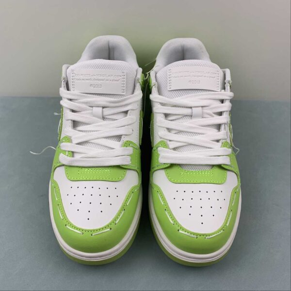 Off-White™ Out of Office Leather Sneakers “White / Green” - Imagen 4