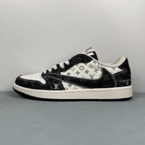 Louis Vuitton x Travis Scott x Air Jordan 1 Low OG SP “Black/White/Monogram”: imagen 2